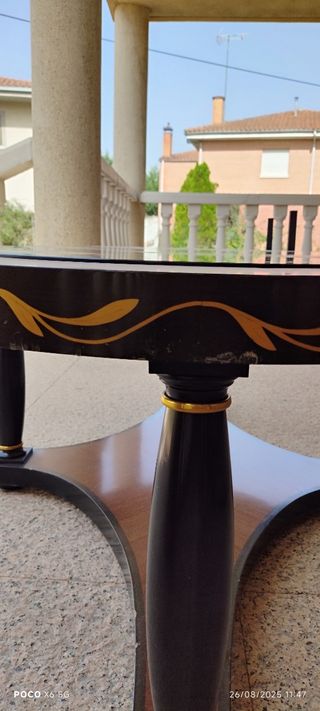 Mesa centro salón - Negro/Marrón