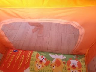 Parque juegos bebé plegable naranja