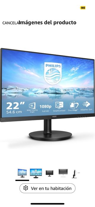 Monitor Philips 221V8 - 22" FHD