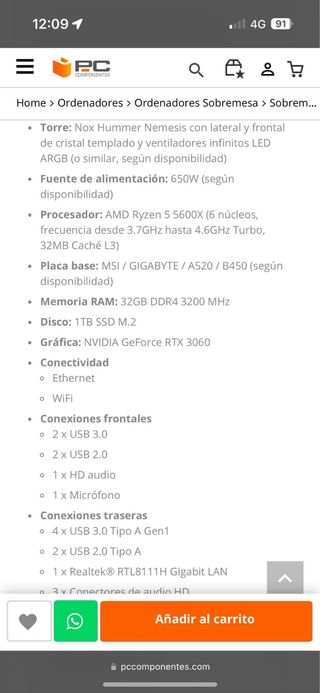 PC Gaming Ordenador