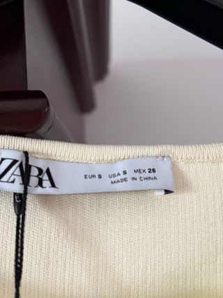 Top Zara beige - Talla S