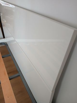 Cabezero somier cama 150 blanca brillante 
