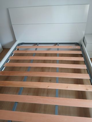 Cabezero somier cama 150 blanca brillante 