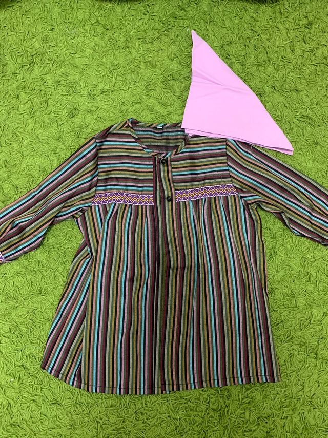 Blusa fallas  rayas multicolor talla 3