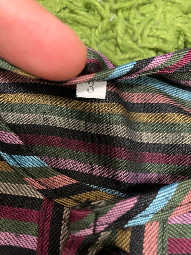 Blusa fallas  rayas multicolor talla 3