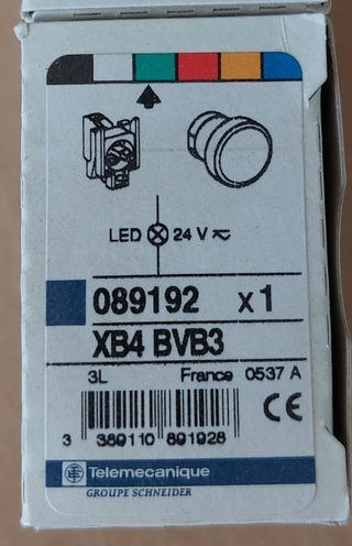 Lampade spia LED verde Ø22mm XB4BVB3