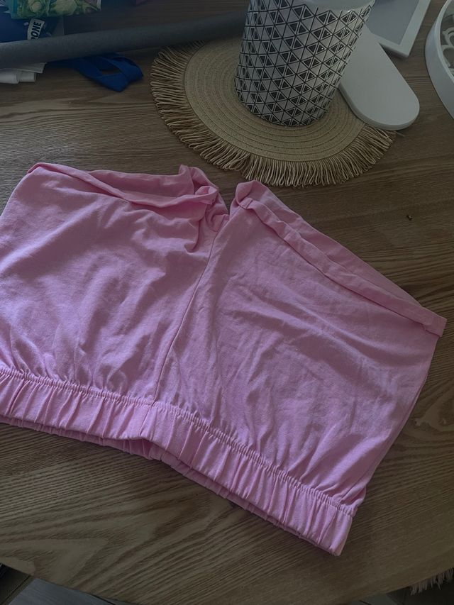 Pigiama Corto Rosa Cotone