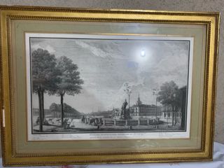 Grabado antiguo: Prado Madrid