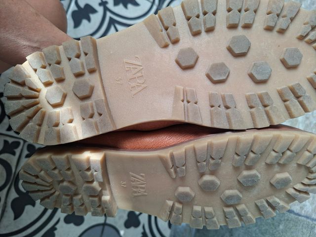 Zapatos Zara piel marrón