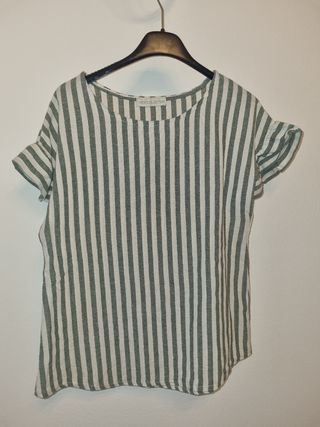 Maglia righe verdi e bianche