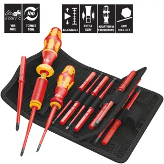 Juego destornillador dinamometrico VDE 1000V WERA 
