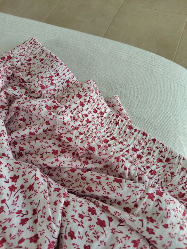 2 Pantalones verano mujer rojos blancos