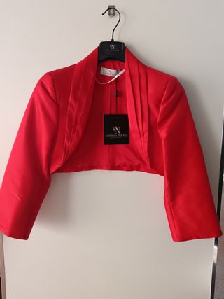 Chaqueta roja Sonia Peña fiesta
