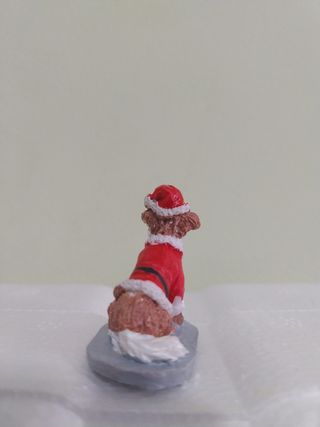 Figura Perrito Santa Navidad