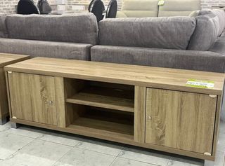 Mueble TV madera marrón - blanco - marron con blan