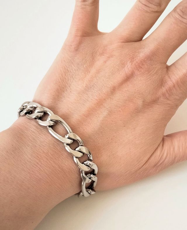 Bracciale Uomo acciaio con moschettone
