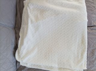 Coprimaterasso singolo bianco cotone