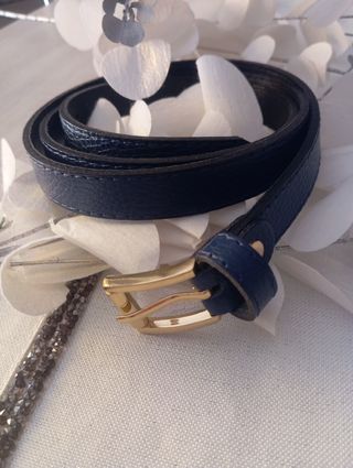 Cintura donna blu - Pelle