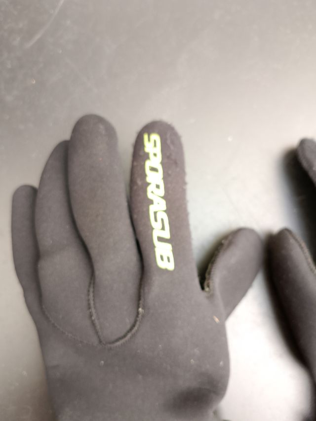 Guantes buceo Sporasub - negros/verdes