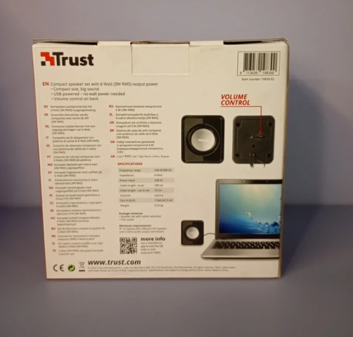 Caixa de Som 2.0 Trust Compact