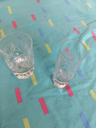 Bicchieri cristallo incisi - 15 pezzi