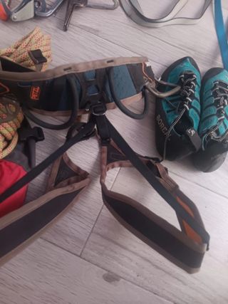 Cuerda escalada + arnés