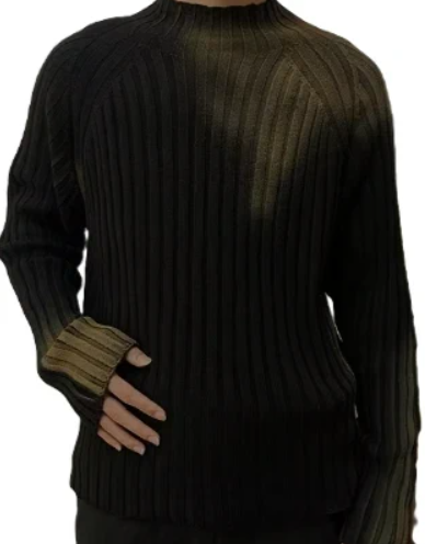 Vintage knitted Tie-Dye ribbed sweater y2k retro