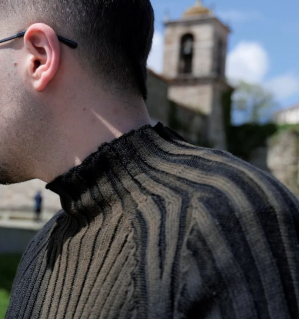 Vintage knitted Tie-Dye ribbed sweater y2k retro