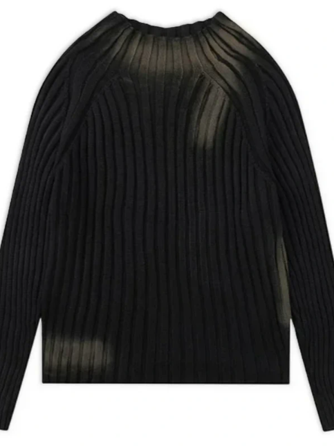 Vintage knitted Tie-Dye ribbed sweater y2k retro