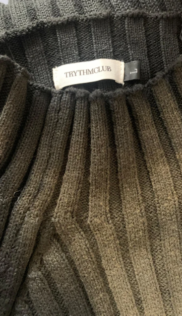 Vintage knitted Tie-Dye ribbed sweater y2k retro