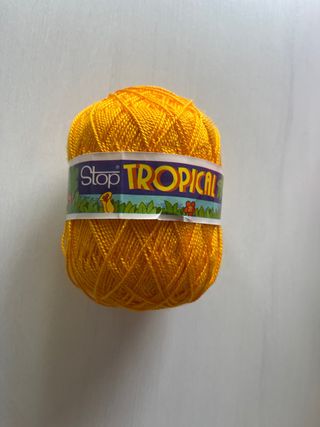 22 ovillos hilo STOP TROPICAL- naranja claro