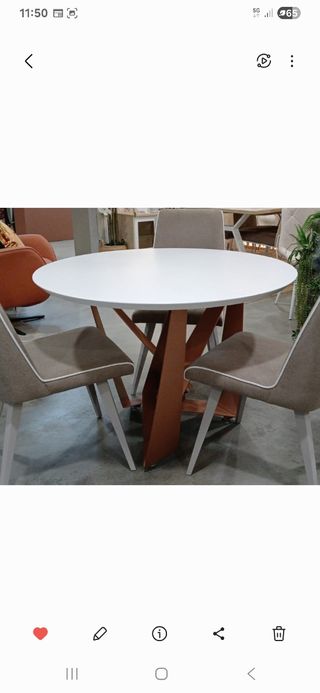 Mesa madera blanca
