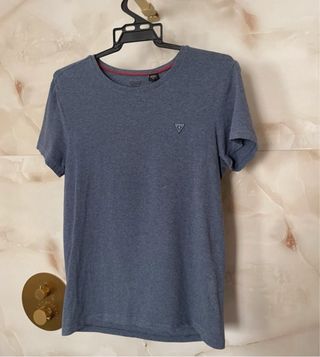 Camiseta Guess azul talla M algodón 100%