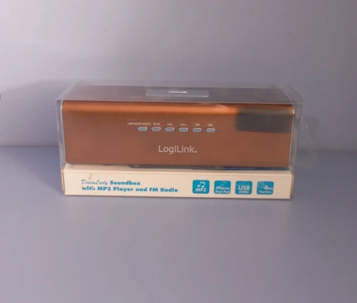 Caixa Som LogiLink MP3 - Dourada