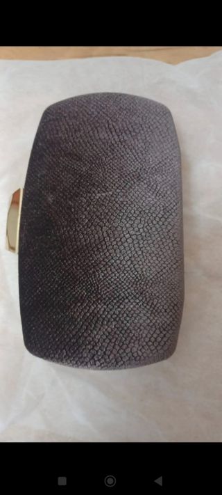 Bolso fiesta terciopelo marrón