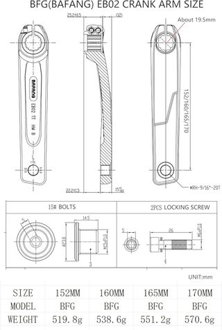 Manivela Prowheel bicicleta MTB