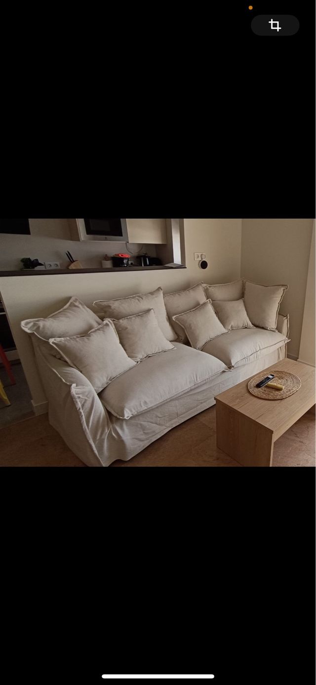 Sofá Japandi beige - 3 plazas