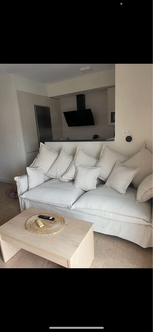 Sofá Japandi beige - 3 plazas