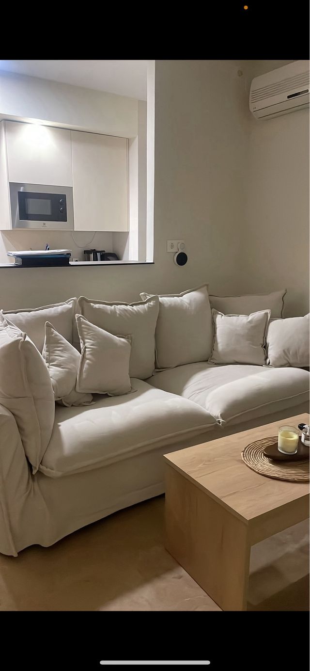 Sofá Japandi beige - 3 plazas