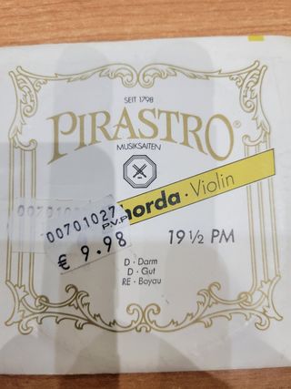 Cuerda violín RE Pirastro Chorda 19 1/2