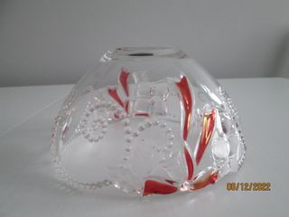 Frutero Cristal Rojo Transparente
