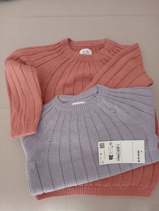 2 Jerseys niña C&A - Rosa y Lila Nuevos

