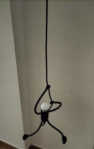 Lámpara techo metal negra
