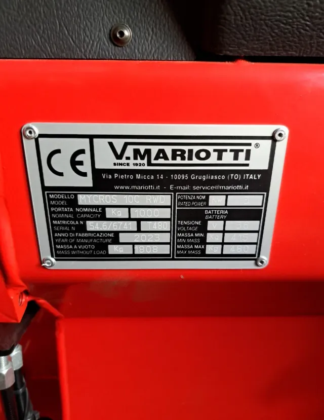 NUEVA A ESTRENAR Carretilla elev. eléc. MARIOTTI