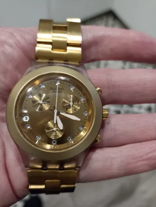 Orologio Swatch Irony Diaphane in oro