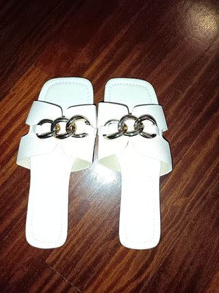 Sandalias blancas mujer talla 40