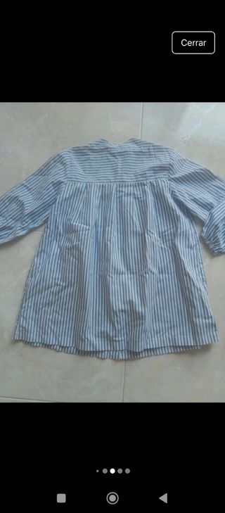 2 batas escolares rayas azul. Talla 3 años