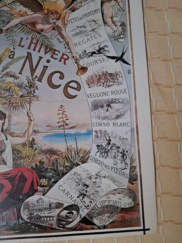 Lámina Antigua L'Hiver à Nice