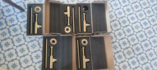 Sifón de lavabo oro cepillado