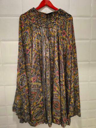 Falda pantalón seda multicolor